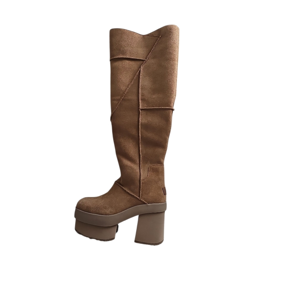 UGG New Heights Platform Xtra Tall Chestnut Boots Womens Size 8 S/N 1157911 NEW